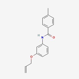 molecular formula C17H17NO2 B5293429 N-[3-(allyloxy)phenyl]-4-methylbenzamide 