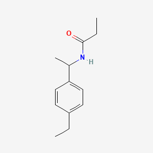 molecular formula C13H19NO B5293435 N-[1-(4-ethylphenyl)ethyl]propanamide 