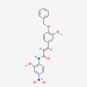 molecular formula C24H22N2O6 B5293443 3-[4-(benzyloxy)-3-methoxyphenyl]-N-(2-methoxy-4-nitrophenyl)acrylamide 