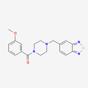 molecular formula C19H20N4O2S B5293450 5-{[4-(3-methoxybenzoyl)-1-piperazinyl]methyl}-2,1,3-benzothiadiazole 