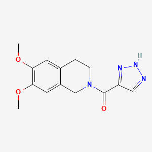 molecular formula C14H16N4O3 B5293454 6,7-dimethoxy-2-(1H-1,2,3-triazol-5-ylcarbonyl)-1,2,3,4-tetrahydroisoquinoline 