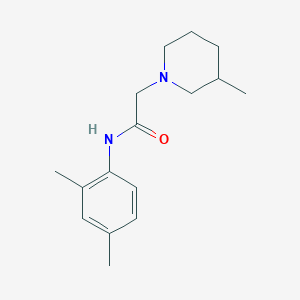 molecular formula C16H24N2O B5293489 N-(2,4-dimethylphenyl)-2-(3-methyl-1-piperidinyl)acetamide 