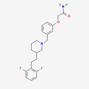 molecular formula C22H26F2N2O2 B5293508 2-[3-({3-[2-(2,6-difluorophenyl)ethyl]-1-piperidinyl}methyl)phenoxy]acetamide 