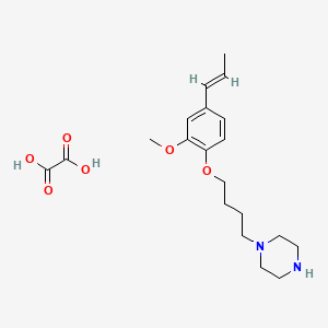molecular formula C20H30N2O6 B5293516 1-{4-[2-methoxy-4-(1-propen-1-yl)phenoxy]butyl}piperazine oxalate 