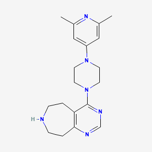 molecular formula C19H26N6 B5293523 4-[4-(2,6-dimethyl-4-pyridinyl)-1-piperazinyl]-6,7,8,9-tetrahydro-5H-pyrimido[4,5-d]azepine dihydrochloride 