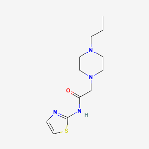 molecular formula C12H20N4OS B5293587 2-(4-propyl-1-piperazinyl)-N-1,3-thiazol-2-ylacetamide 