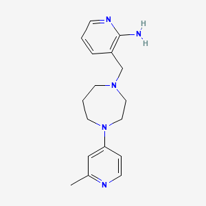 molecular formula C17H23N5 B5293600 3-{[4-(2-methyl-4-pyridinyl)-1,4-diazepan-1-yl]methyl}-2-pyridinamine 