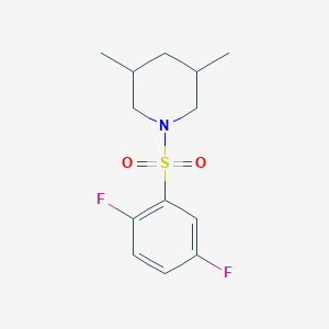 molecular formula C13H17F2NO2S B5293608 1-[(2,5-difluorophenyl)sulfonyl]-3,5-dimethylpiperidine 