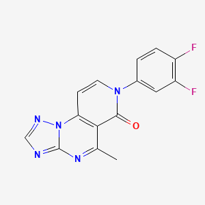 molecular formula C15H9F2N5O B5293609 7-(3,4-difluorophenyl)-5-methylpyrido[3,4-e][1,2,4]triazolo[1,5-a]pyrimidin-6(7H)-one 