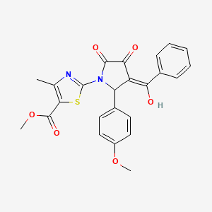 molecular formula C24H20N2O6S B5293634 methyl 2-[3-benzoyl-4-hydroxy-2-(4-methoxyphenyl)-5-oxo-2,5-dihydro-1H-pyrrol-1-yl]-4-methyl-1,3-thiazole-5-carboxylate 