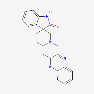 molecular formula C22H22N4O B5293638 1'-[(3-methylquinoxalin-2-yl)methyl]spiro[indole-3,3'-piperidin]-2(1H)-one 