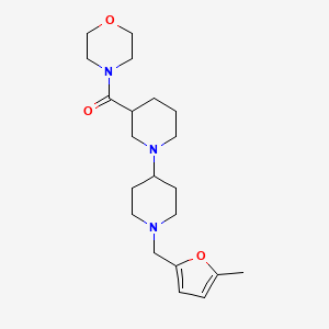 molecular formula C21H33N3O3 B5293671 1'-[(5-methyl-2-furyl)methyl]-3-(morpholin-4-ylcarbonyl)-1,4'-bipiperidine 