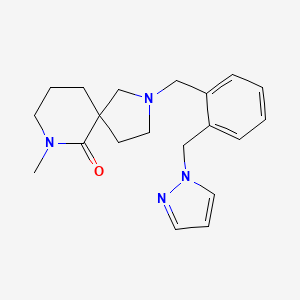 molecular formula C20H26N4O B5293672 7-methyl-2-[2-(1H-pyrazol-1-ylmethyl)benzyl]-2,7-diazaspiro[4.5]decan-6-one 