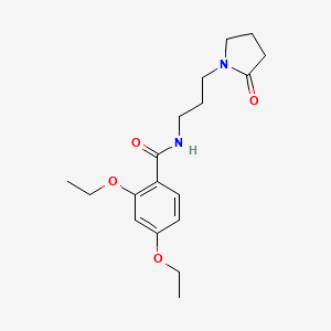 molecular formula C18H26N2O4 B5293702 2,4-diethoxy-N-[3-(2-oxo-1-pyrrolidinyl)propyl]benzamide 