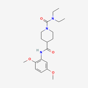 molecular formula C19H29N3O4 B5293716 N~4~-(2,5-dimethoxyphenyl)-N~1~,N~1~-diethyl-1,4-piperidinedicarboxamide 