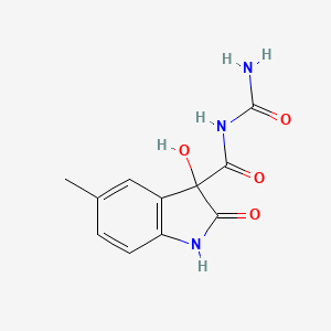 molecular formula C11H11N3O4 B5293736 N-(aminocarbonyl)-3-hydroxy-5-methyl-2-oxo-3-indolinecarboxamide 