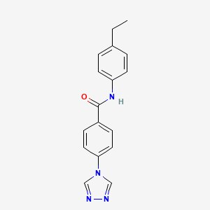molecular formula C17H16N4O B5293752 N-(4-ethylphenyl)-4-(4H-1,2,4-triazol-4-yl)benzamide 