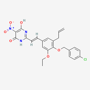 molecular formula C24H22ClN3O6 B5293765 2-(2-{3-allyl-4-[(4-chlorobenzyl)oxy]-5-ethoxyphenyl}vinyl)-6-hydroxy-5-nitro-4(3H)-pyrimidinone 