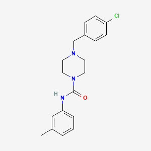 molecular formula C19H22ClN3O B5293772 4-(4-chlorobenzyl)-N-(3-methylphenyl)-1-piperazinecarboxamide 