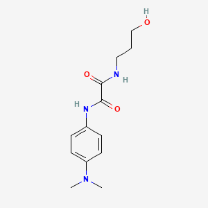 molecular formula C13H19N3O3 B5293779 N-[4-(dimethylamino)phenyl]-N'-(3-hydroxypropyl)ethanediamide 