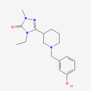 molecular formula C17H24N4O2 B5293780 4-ethyl-5-[1-(3-hydroxybenzyl)piperidin-3-yl]-2-methyl-2,4-dihydro-3H-1,2,4-triazol-3-one 