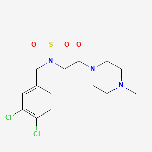 molecular formula C15H21Cl2N3O3S B5293791 N-(3,4-dichlorobenzyl)-N-[2-(4-methyl-1-piperazinyl)-2-oxoethyl]methanesulfonamide 