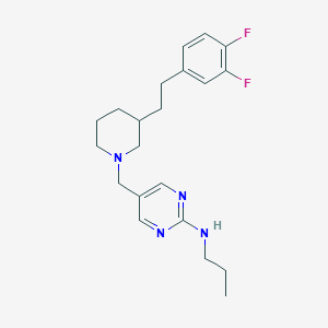 molecular formula C21H28F2N4 B5293822 5-({3-[2-(3,4-difluorophenyl)ethyl]-1-piperidinyl}methyl)-N-propyl-2-pyrimidinamine 