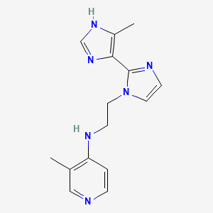 molecular formula C15H18N6 B5293850 3-methyl-N-[2-(5'-methyl-1H,3'H-2,4'-biimidazol-1-yl)ethyl]pyridin-4-amine 