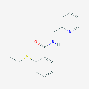 molecular formula C16H18N2OS B5293897 2-(isopropylthio)-N-(2-pyridinylmethyl)benzamide 