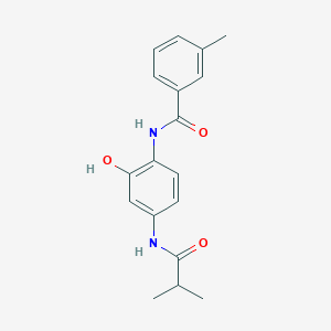 molecular formula C18H20N2O3 B5293914 N-[2-hydroxy-4-(isobutyrylamino)phenyl]-3-methylbenzamide 