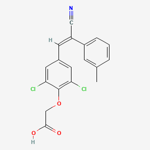 {2,6-dichloro-4-[2-cyano-2-(3-methylphenyl)vinyl]phenoxy}acetic acid