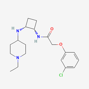 molecular formula C19H28ClN3O2 B5293937 2-(3-chlorophenoxy)-N-{(1S*,2R*)-2-[(1-ethyl-4-piperidinyl)amino]cyclobutyl}acetamide 