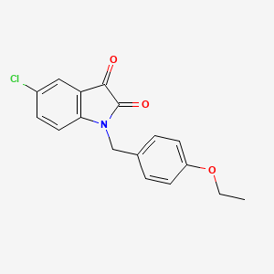 molecular formula C17H14ClNO3 B5293967 5-chloro-1-(4-ethoxybenzyl)-1H-indole-2,3-dione 