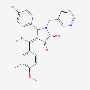 molecular formula C25H21BrN2O4 B5294010 5-(4-bromophenyl)-3-hydroxy-4-(4-methoxy-3-methylbenzoyl)-1-(3-pyridinylmethyl)-1,5-dihydro-2H-pyrrol-2-one 