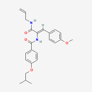 molecular formula C24H28N2O4 B5294035 N-[1-[(allylamino)carbonyl]-2-(4-methoxyphenyl)vinyl]-4-isobutoxybenzamide 