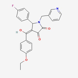 molecular formula C25H21FN2O4 B5294040 4-(4-ethoxybenzoyl)-5-(4-fluorophenyl)-3-hydroxy-1-(3-pyridinylmethyl)-1,5-dihydro-2H-pyrrol-2-one 