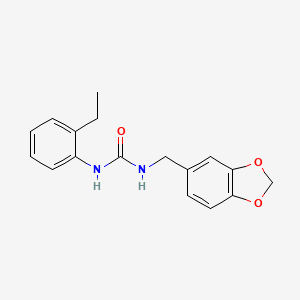 molecular formula C17H18N2O3 B5294067 N-(1,3-benzodioxol-5-ylmethyl)-N'-(2-ethylphenyl)urea 