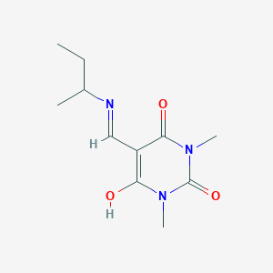 molecular formula C11H17N3O3 B5294069 5-[(sec-butylamino)methylene]-1,3-dimethyl-2,4,6(1H,3H,5H)-pyrimidinetrione 