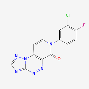 molecular formula C13H6ClFN6O B5294081 7-(3-chloro-4-fluorophenyl)pyrido[4,3-e][1,2,4]triazolo[5,1-c][1,2,4]triazin-6(7H)-one 