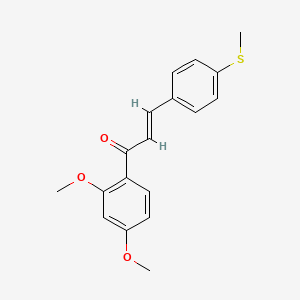 molecular formula C18H18O3S B5294095 1-(2,4-dimethoxyphenyl)-3-[4-(methylthio)phenyl]-2-propen-1-one 