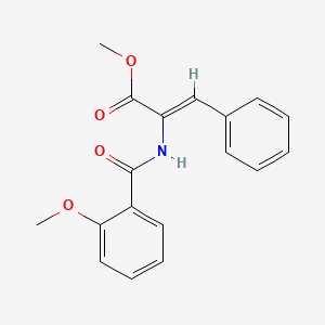 molecular formula C18H17NO4 B5294101 methyl 2-[(2-methoxybenzoyl)amino]-3-phenylacrylate 