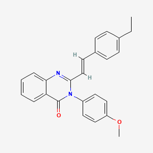 molecular formula C25H22N2O2 B5294107 2-[2-(4-ethylphenyl)vinyl]-3-(4-methoxyphenyl)-4(3H)-quinazolinone 