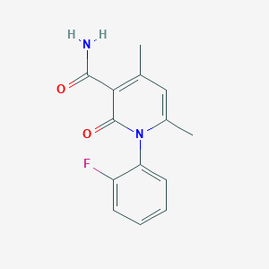 molecular formula C14H13FN2O2 B5294117 1-(2-fluorophenyl)-4,6-dimethyl-2-oxo-1,2-dihydropyridine-3-carboxamide 