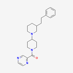 molecular formula C23H30N4O B5294124 3-(2-phenylethyl)-1'-(2-pyrazinylcarbonyl)-1,4'-bipiperidine 