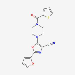 molecular formula C17H14N4O3S B5294133 2-(2-furyl)-5-[4-(2-thienylcarbonyl)piperazin-1-yl]-1,3-oxazole-4-carbonitrile 