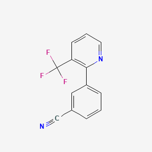 molecular formula C13H7F3N2 B5294174 3-[3-(trifluoromethyl)pyridin-2-yl]benzonitrile 