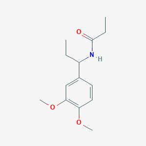 molecular formula C14H21NO3 B5294207 N-[1-(3,4-dimethoxyphenyl)propyl]propanamide 