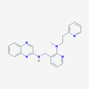 molecular formula C22H22N6 B5294213 N-({2-[methyl(2-pyridin-2-ylethyl)amino]pyridin-3-yl}methyl)quinoxalin-2-amine 