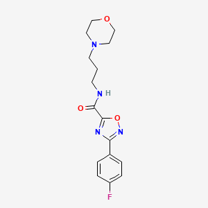 molecular formula C16H19FN4O3 B5294226 3-(4-fluorophenyl)-N-[3-(4-morpholinyl)propyl]-1,2,4-oxadiazole-5-carboxamide 