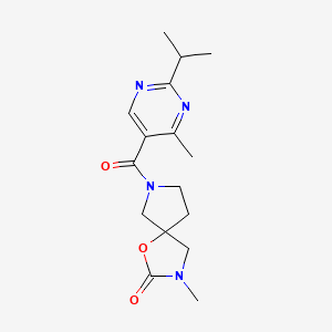 molecular formula C16H22N4O3 B5294228 7-[(2-isopropyl-4-methyl-5-pyrimidinyl)carbonyl]-3-methyl-1-oxa-3,7-diazaspiro[4.4]nonan-2-one 